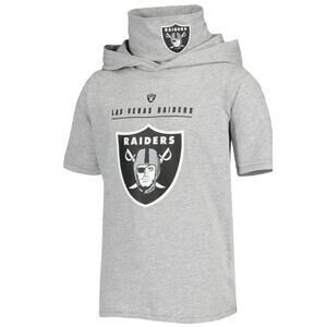 NFL Las Vegas Raiders  Gray On Guard Hoodie T-Shirt youth large 14-16 NEW